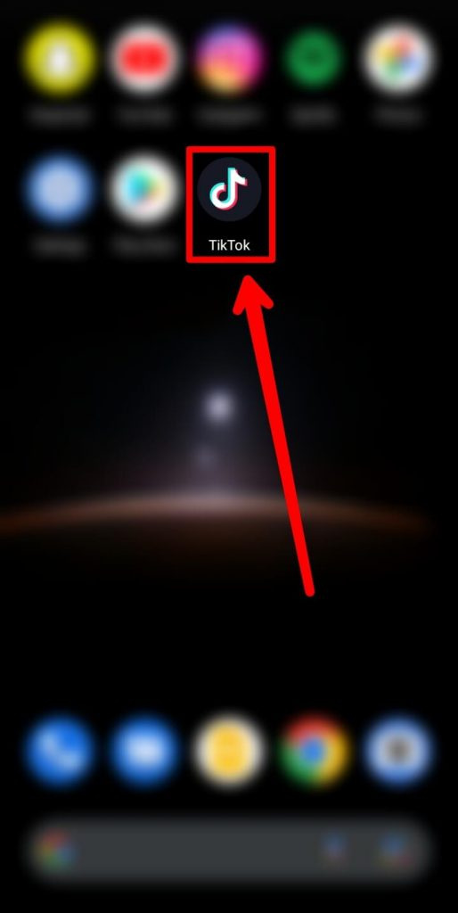   Passo 1 Abra o TikTok
