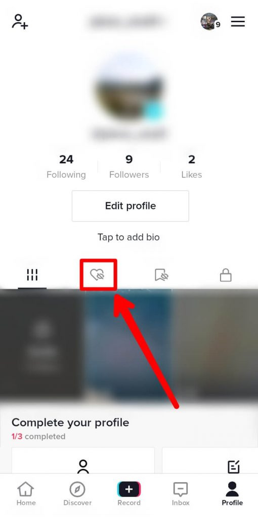   Passo 3 Toque no ícone do coração | Confira meus vídeos curtidos no TikTok