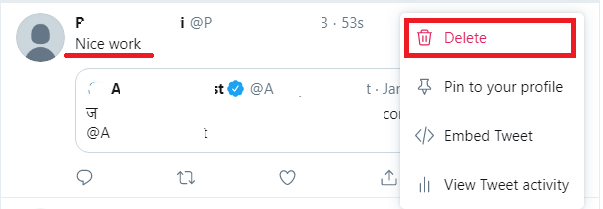   Διαγράψτε το retweet στο Twitter