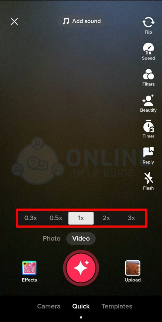   Etapa 4 Escolha a mudança de velocidade | Retroceder ou avançar um vídeo no TikTok