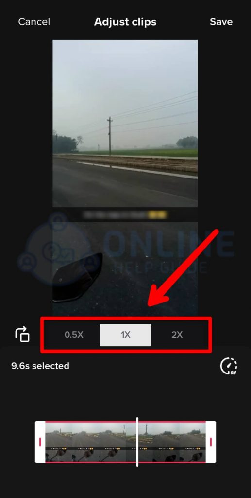   Etapa 6 Escolha a mudança de velocidade | Retroceder ou avançar um vídeo no TikTok