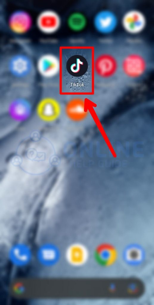   Passo 1 Vá para o aplicativo TikTok