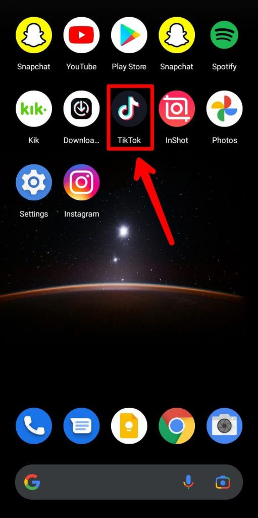   الخطوة 1 افتح Tiktok