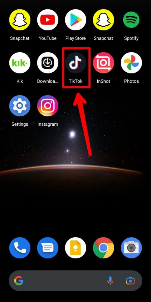   الخطوة 1 افتح Tiktok