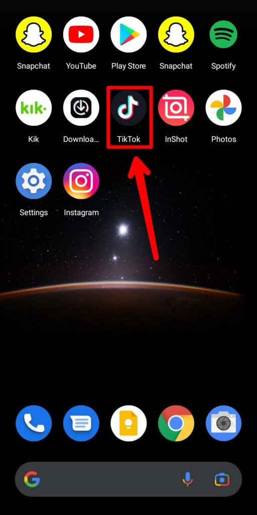   الخطوة 1 افتح Tiktok