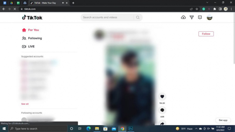   الخطوة 1 قم بتشغيل Tiktok على الكمبيوتر المحمول الخاص بك