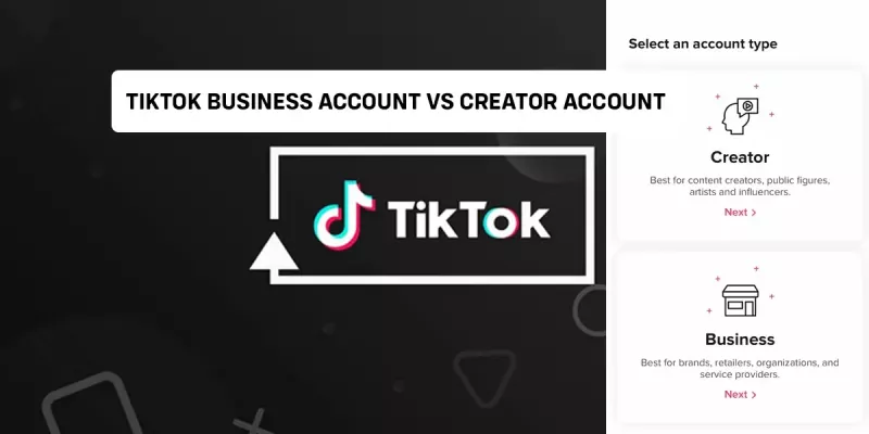 conta comercial do tiktok vs conta de criador