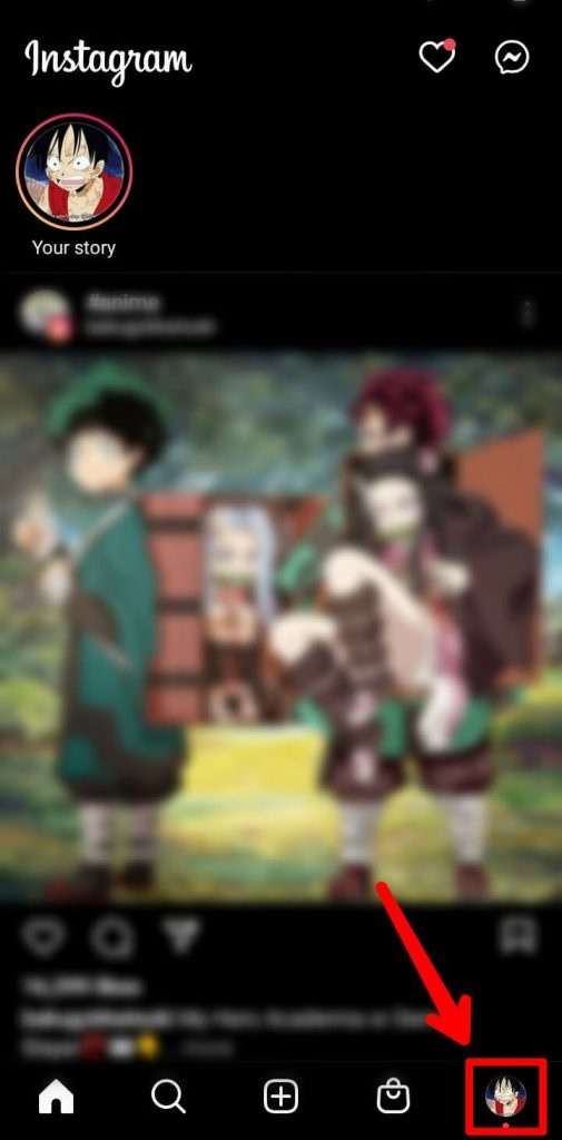   Gå til din Instagram-profil