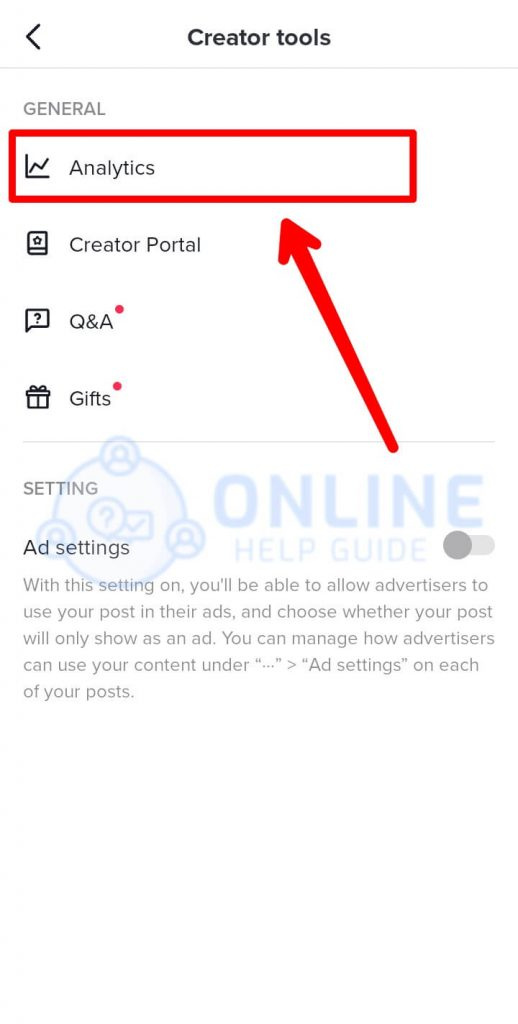   Stap 5 Klik op Analytics-tool | Kunnen privé TikTok-accounts verschijnen op de ForYou-pagina?