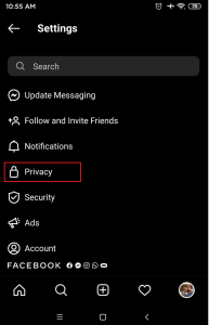  Privacidade | Ocultar o último status ativo visto no Instagram