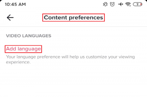   Alterar local ou região no TikTok | Alterar ou adicionar idiomas de conteúdo