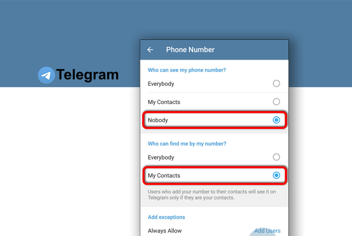 como ocultar seu numero de telefone no telegram