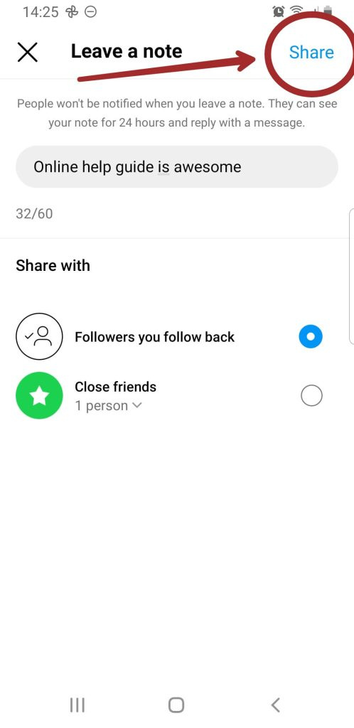   Toque en"Share" at the top of the screen.