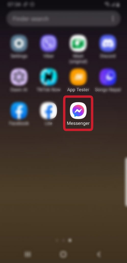   Otvorte aplikáciu Messenger